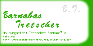 barnabas tretscher business card